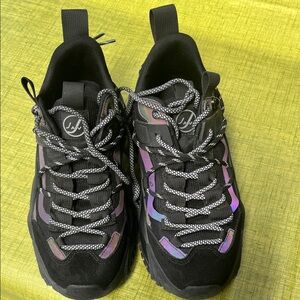 Stylish Black and Purple Women's Sneakers